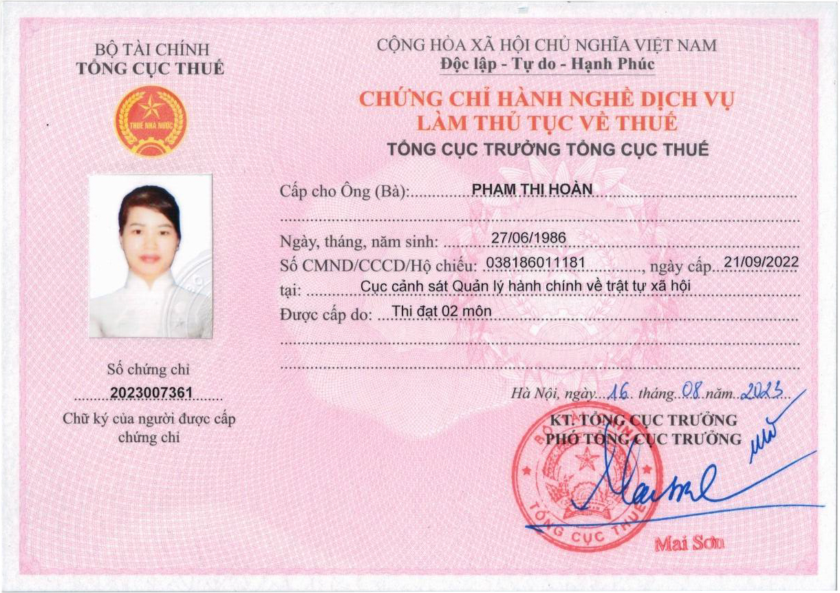 chung chi hang nghe thue